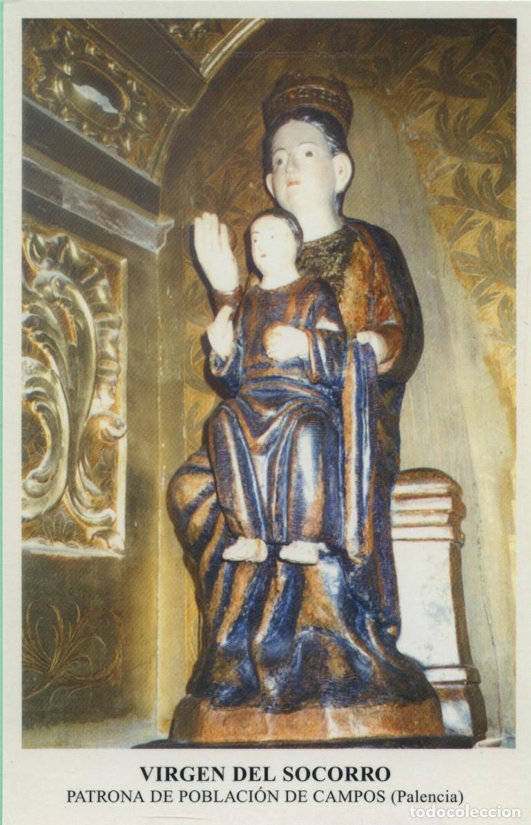 Cartoline: Tarjet&oacute;n. Virgen del Socorro. Patrona de Poblaci&oacute;n de Campos (Palencia)