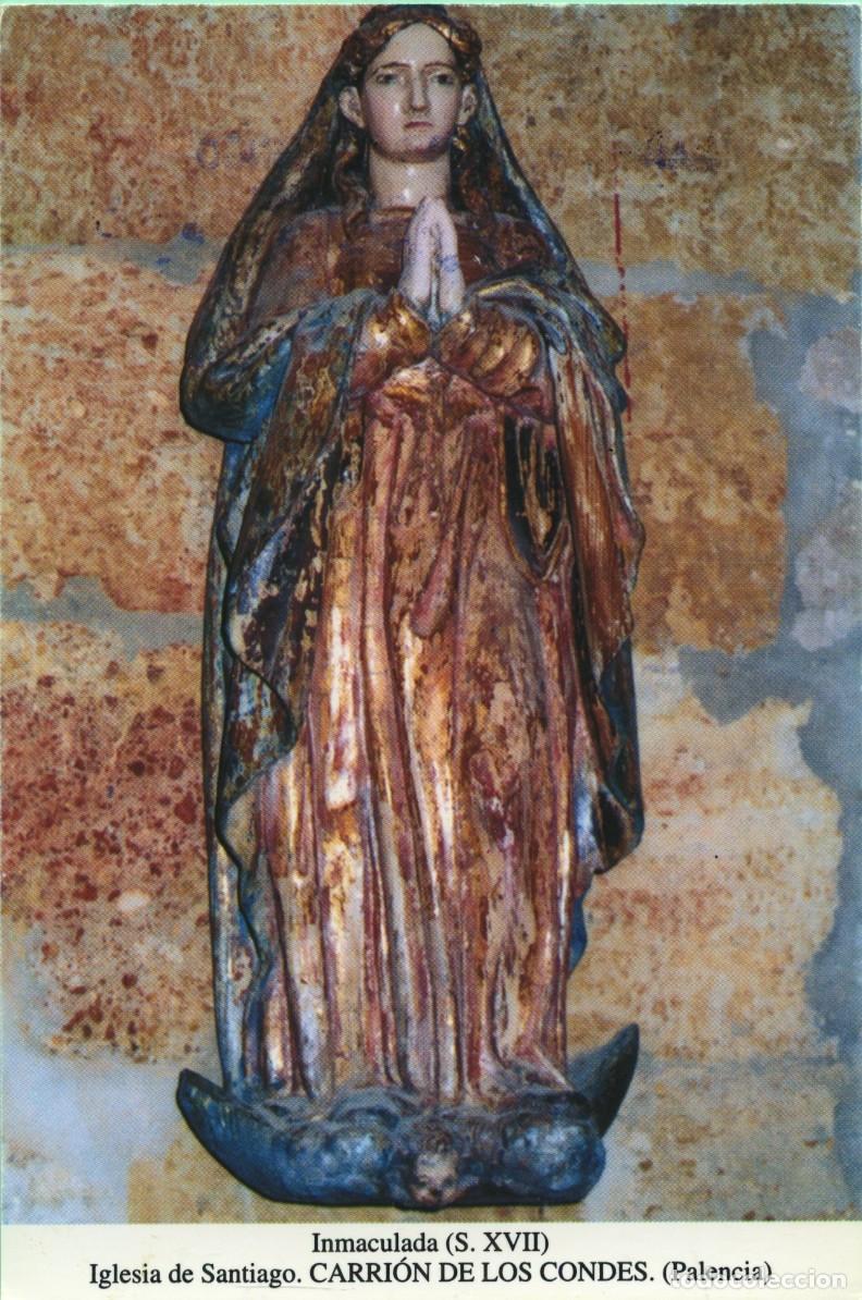 Postkarten: Tarjet&oacute;n. Inmaculada (S. XVII). Iglesia de Santiago. Carri&oacute;n de los Condes. (Palencia)
