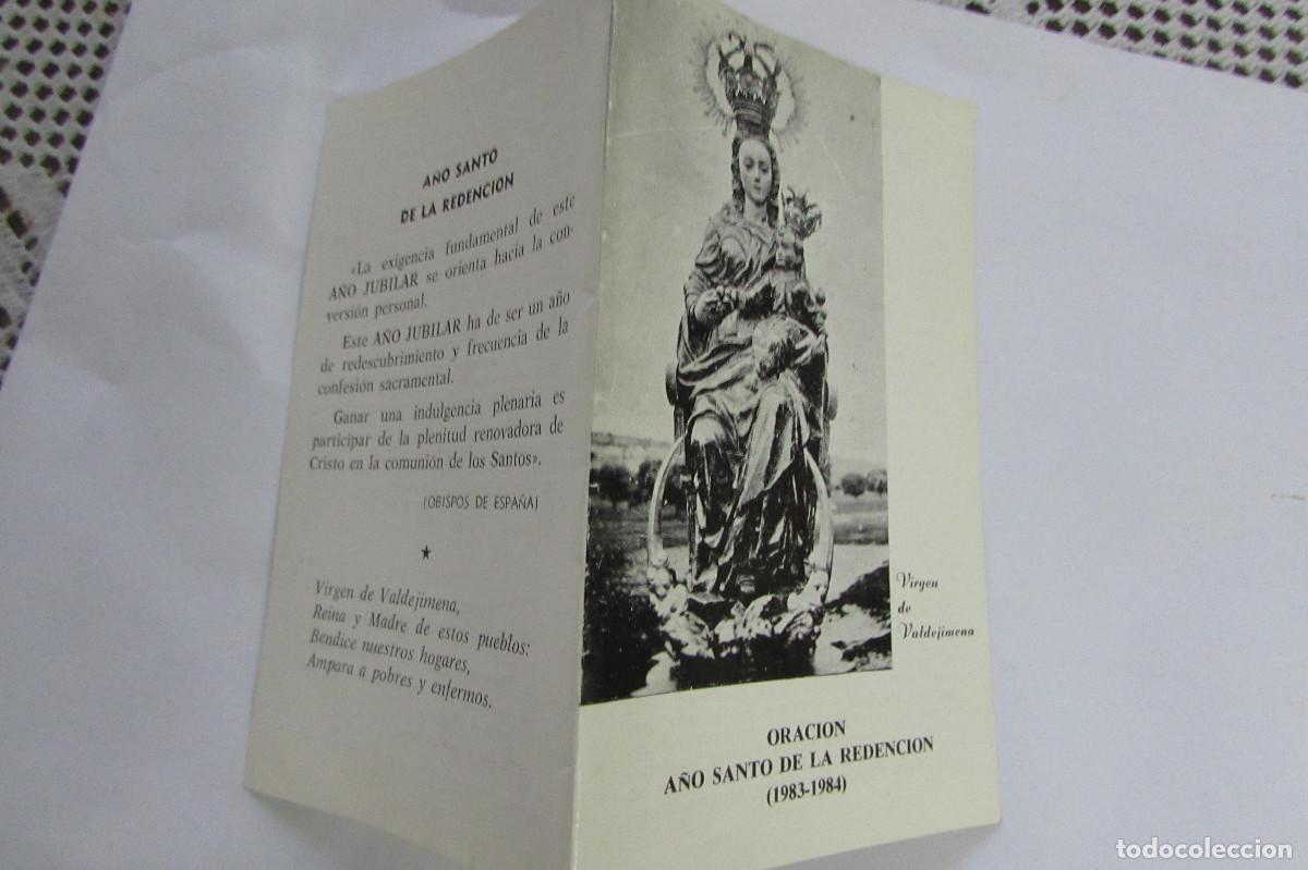 Postcards: ORACION A&Ntilde;O SANTO DE LA REDENCION 1983-1984 VIRGEN DE VALDEJIMENA