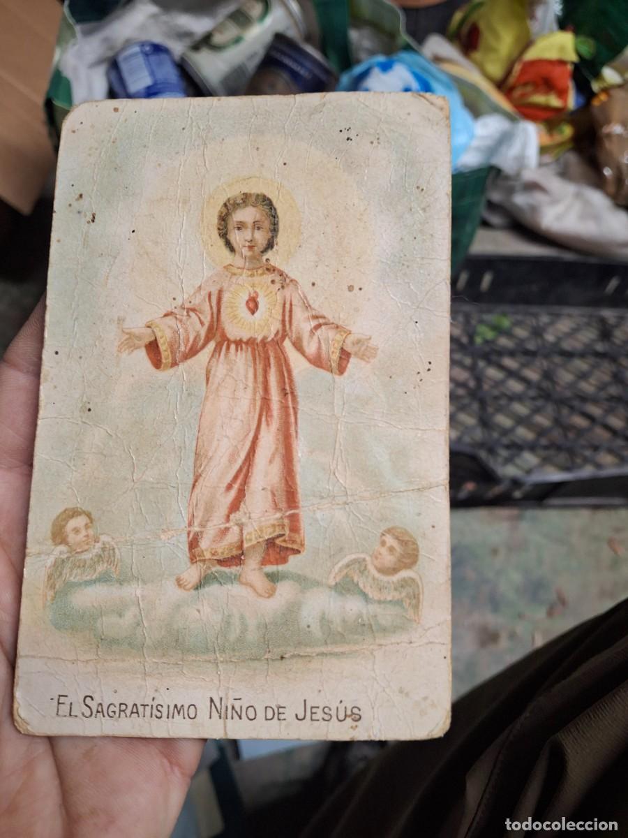 Postales: Antigua tarjeta postal escrita religiosa el Sagrat&iacute;simo Ni&ntilde;o de Jes&uacute;s Margaia