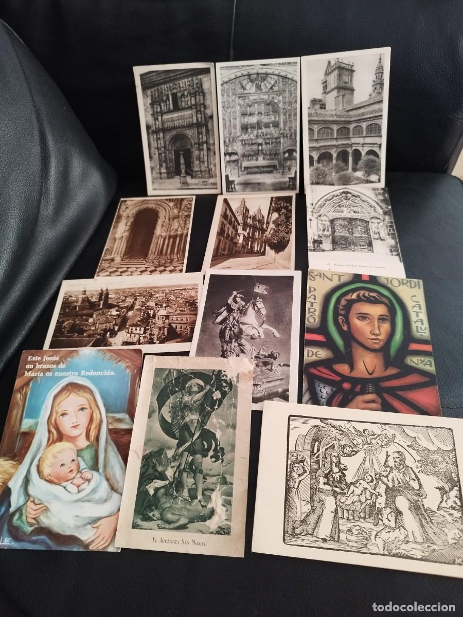 Postales: Lote 1 antiguas tarjetas postales religiosas. Arte, santo, virgen, monumento, catedral.