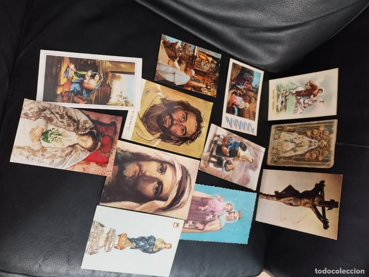 Postales: Lote 1 antiguas tarjetas postales religiosas. Arte, santo, virgen, cruz, crucifijo.