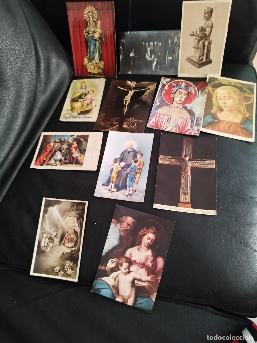 Postales: Lote 1 antiguas tarjetas postales religiosas. Arte, santo, virgen, cruz, crucifijo.