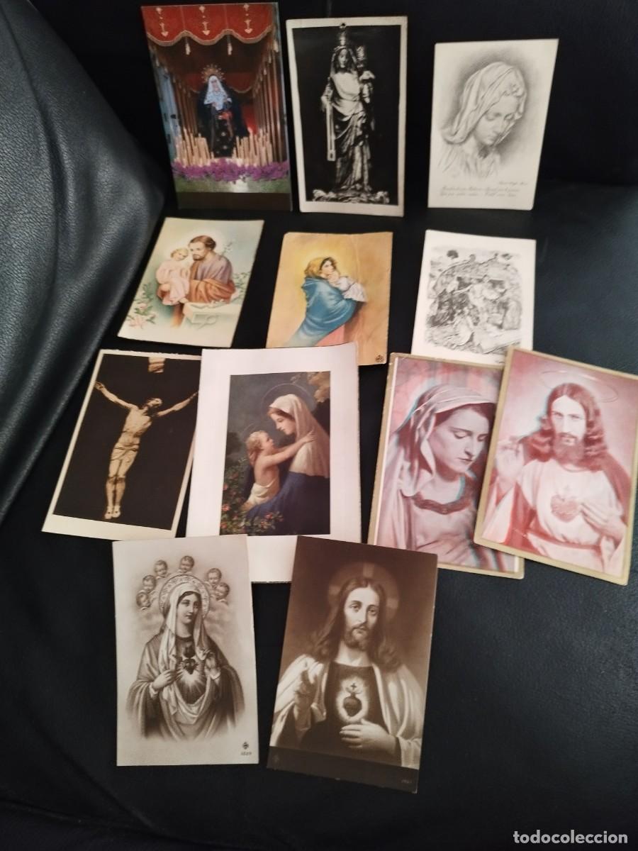 Postales: Lote 1 antiguas tarjetas postales religiosas. Arte, santo, virgen, cruz, crucifijo.