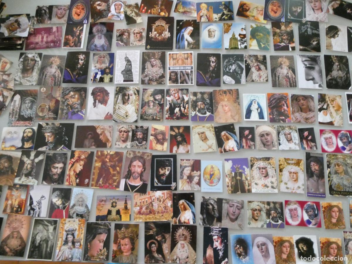 Postales: LOTE COLECCI&Oacute;N + DE 250 RECORDATORIOS HERMANDADES SALIDAS PROCESIONALES SEMANA SANTA SEVILLA. 280GR