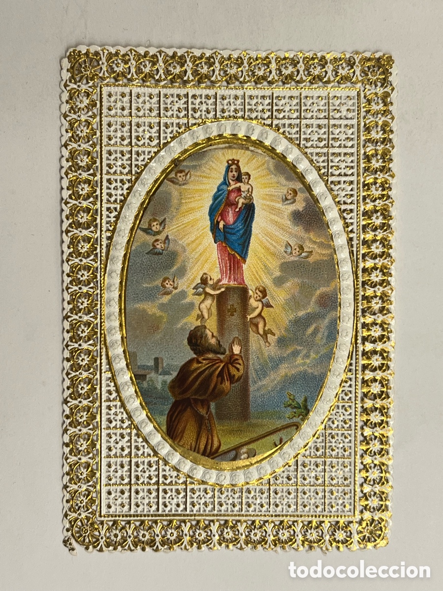 Postales: VIRGEN DEL PILAR de Zaragoza. Estampa Nicol&aacute;s Navarro.. Para Sor Mar&iacute;a del Pilar Balaguer y Gil