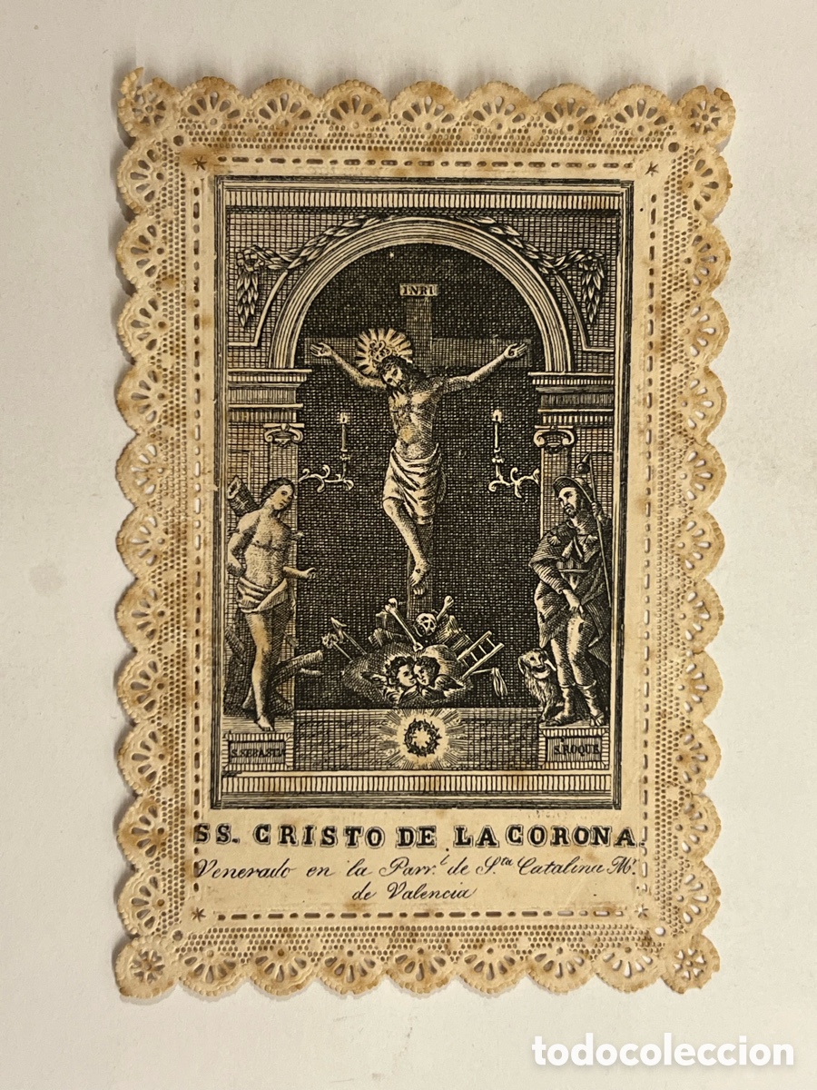 Postales: ESTAMPA. SS. CRISTO DE LA CORONA. Venerado en la Parroquia de Sta Catalina Martir de Valencia