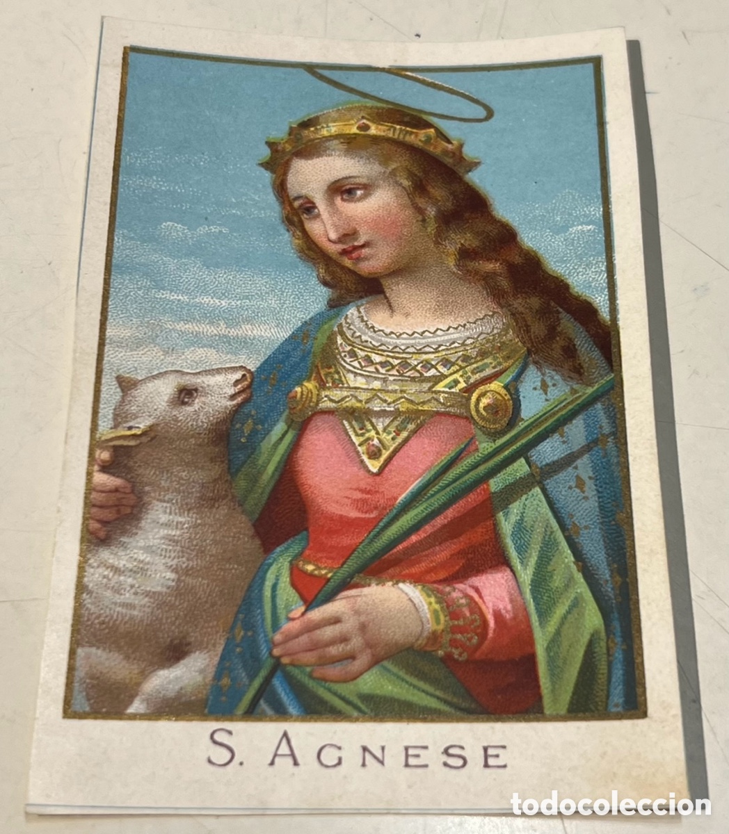 Postales: Estampa Religiosa. S. Agnese. A&ntilde;os 40.