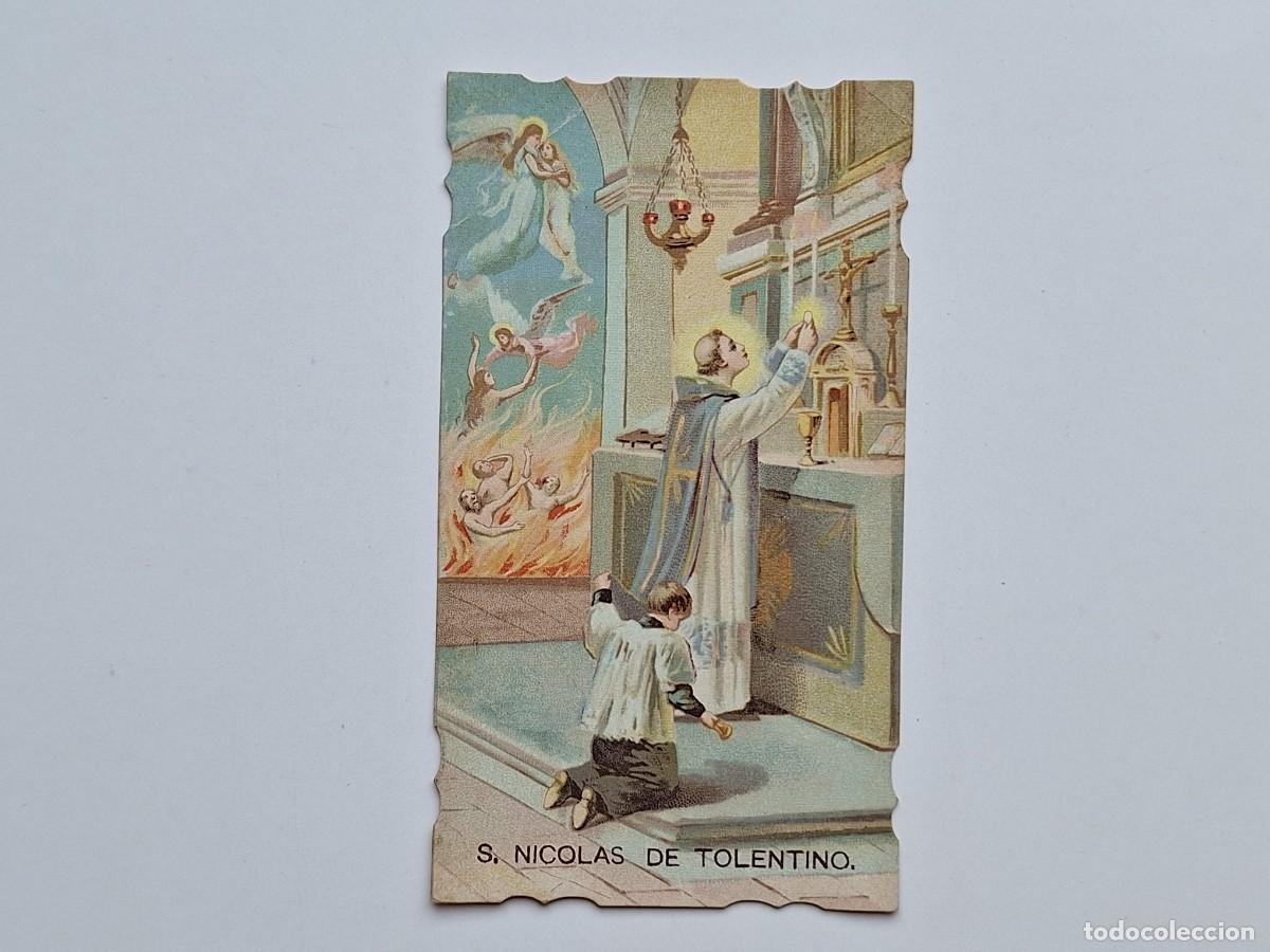 Postales: ANTIGUA ESTAMPA RELIGIOSA SAN NICOLAS DE TOLENTINO EST-165 RV