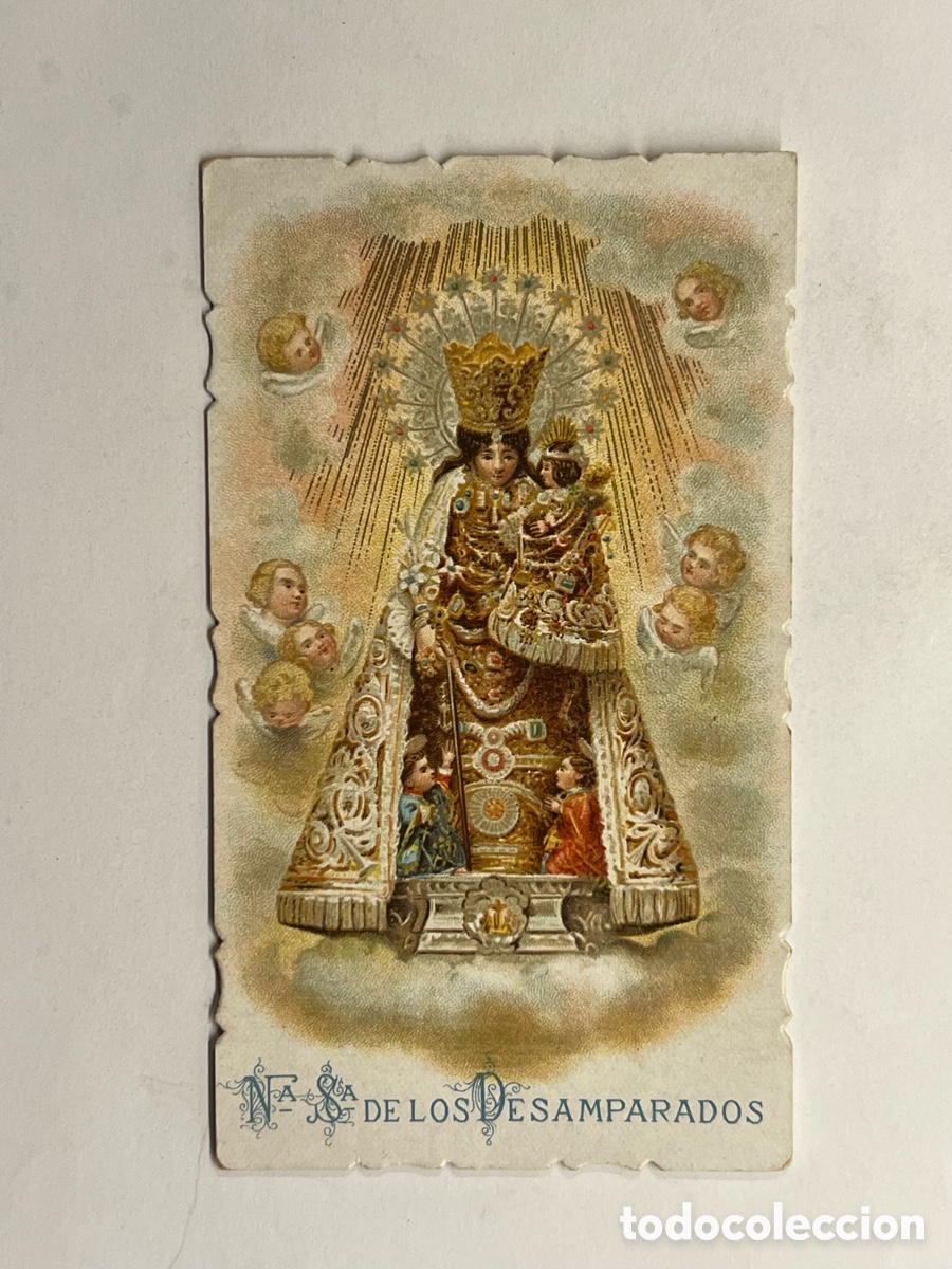 Postales: NTRA SRA DE LOS DESAMPARADOS. Hermosa Estampa Troquelada.. Valencia (h.1900?)