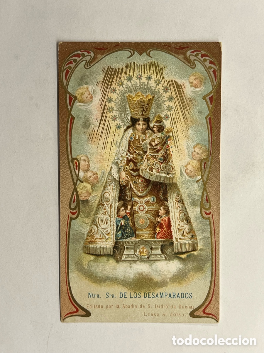 Postales: Ntra. Sra. De los Desamparados. Editado por la Abadia de S. Isidro de Due&ntilde;as (Palencia)