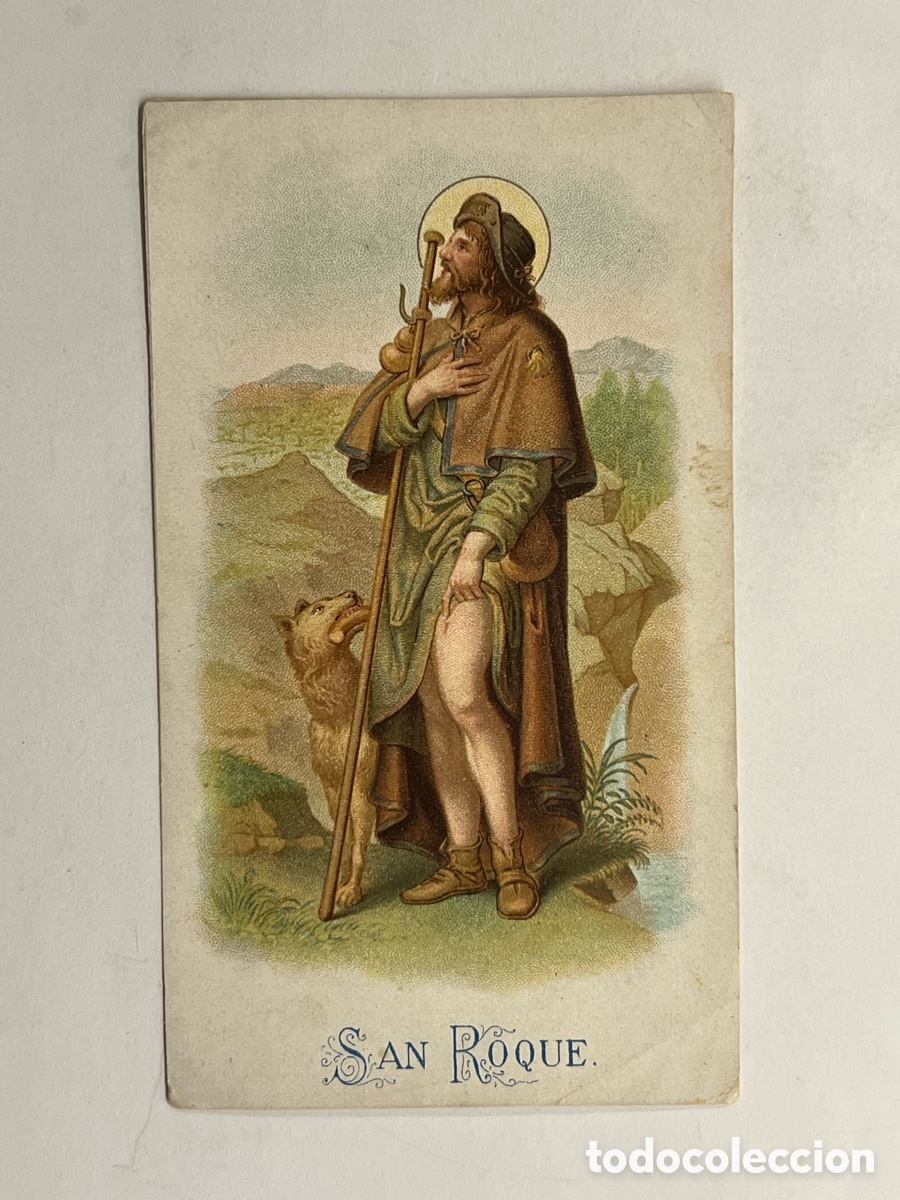 Postales: SAN ROQUE. Hermosa Cromolitografia antigua (fin Siglo XIX) Med&iacute;das: 12 x 7 cm.,