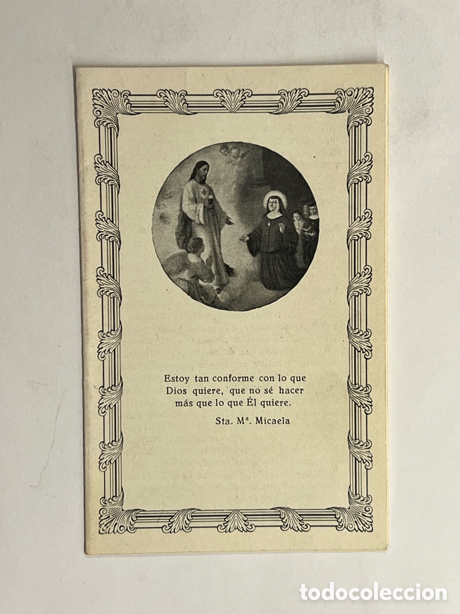 Postales: TRIDUO.. Sta. Mar&iacute;a Micaela del Smo. Sacramento&hellip; (h.1950?)