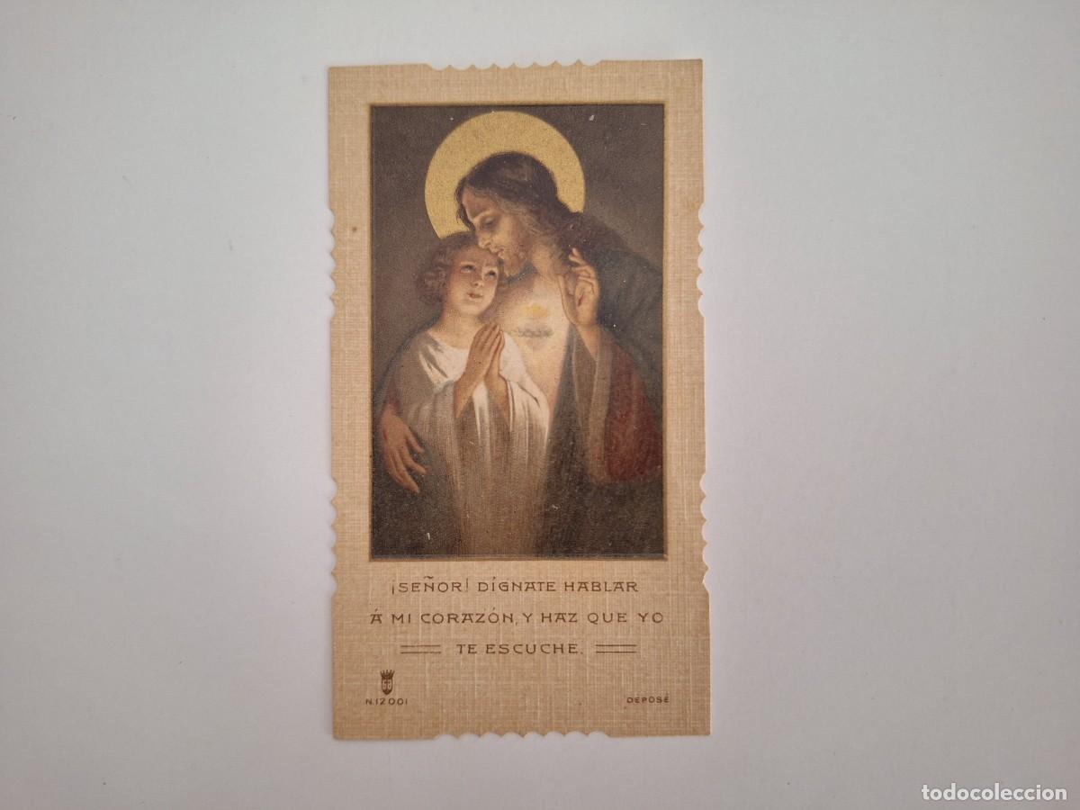 Postales: ANTIGUA ESTAMPA RELIGIOSA CORAZON JESUS EST-178 RV