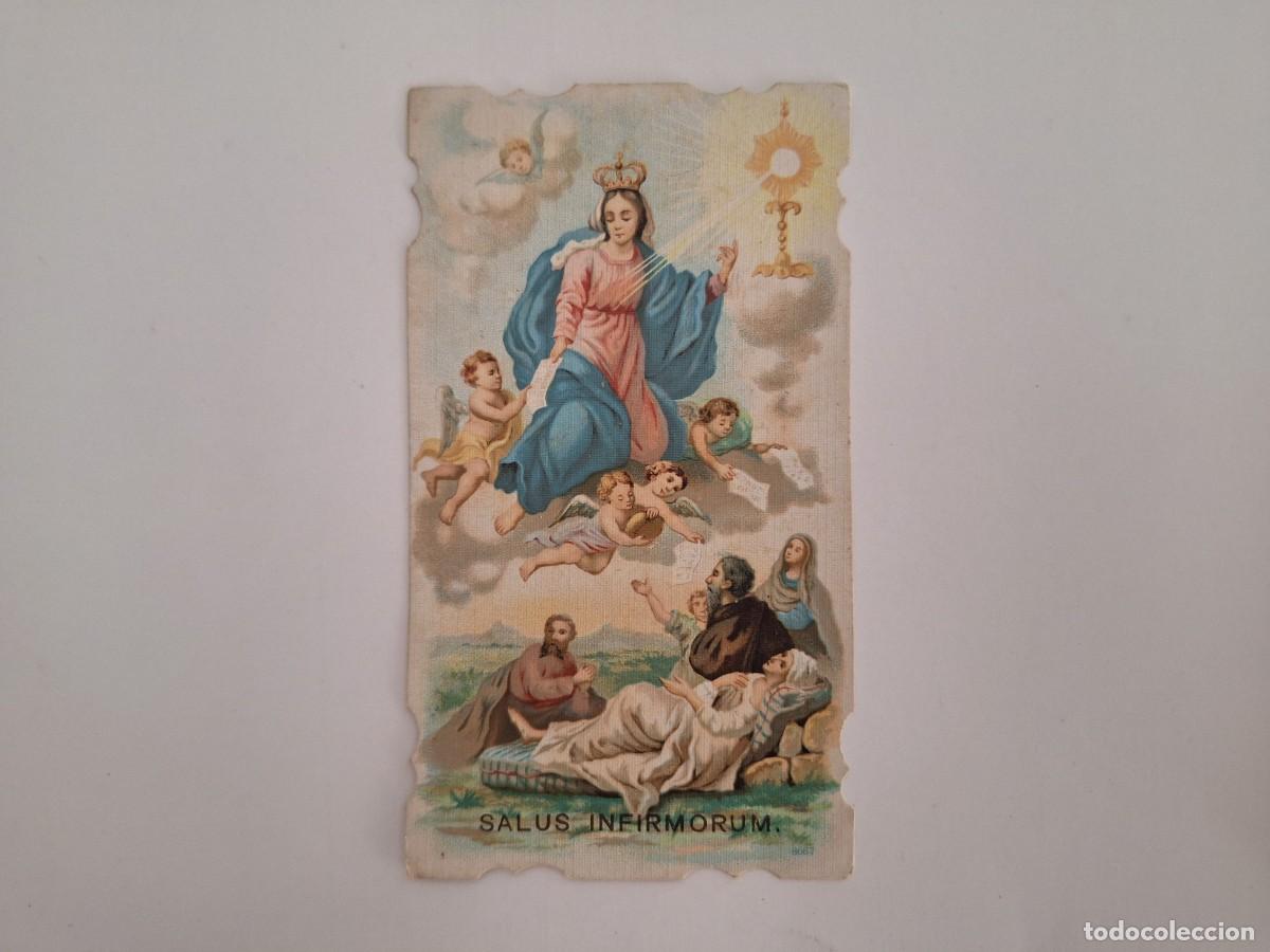 Postales: ANTIGUA ESTAMPA RELIGIOSA SALUS INFIRMORUM EST-181 RV