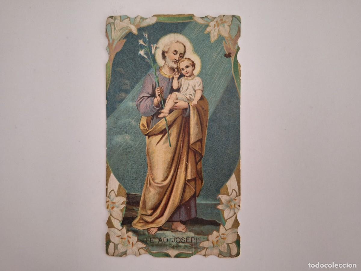 Postcards: ANTIGUA ESTAMPA RELIGIOSA SAN JOSE NI&Ntilde;O JESUS EST-192 RV