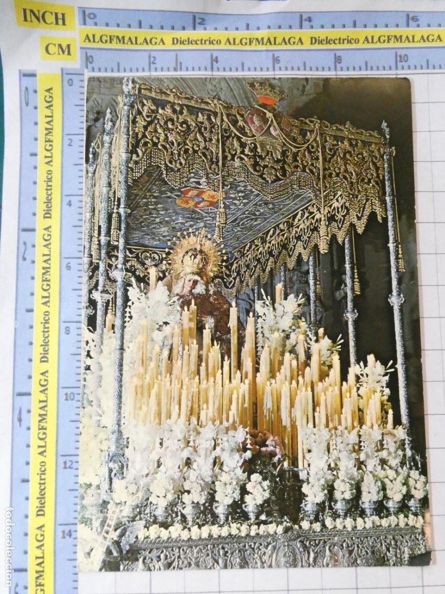 Postales: POSTAL RELIGIOSA SEMANA SANTA. A&Ntilde;O 1967. SEVILLA TRONO NUESTRA SE&Ntilde;ORA DE LAS L&Aacute;GRIMAS 163 GARR. 2560