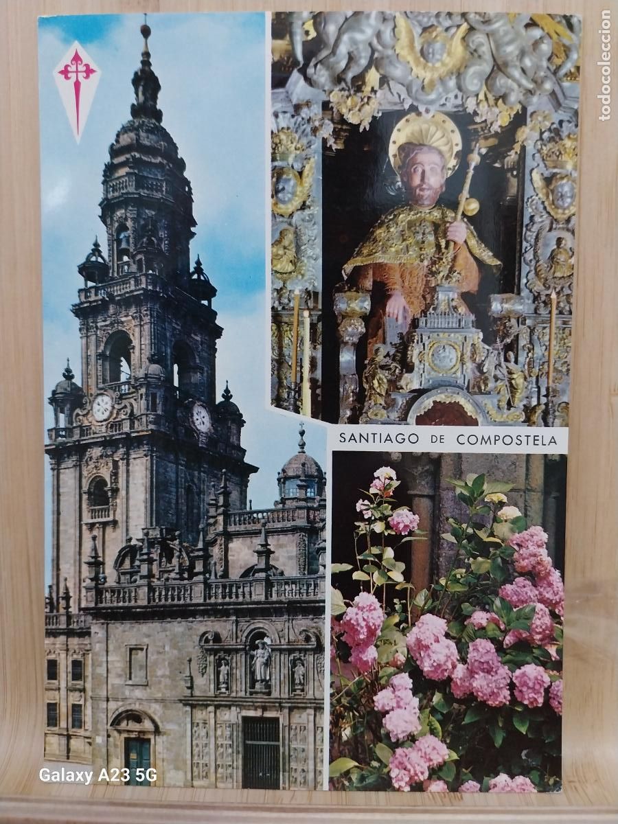 Postales: SANTIAGO COMPOSTELA TORRE RELOJ Y ALTAR MAYOR ED GARRABELLA 46 SC ORIGINAL