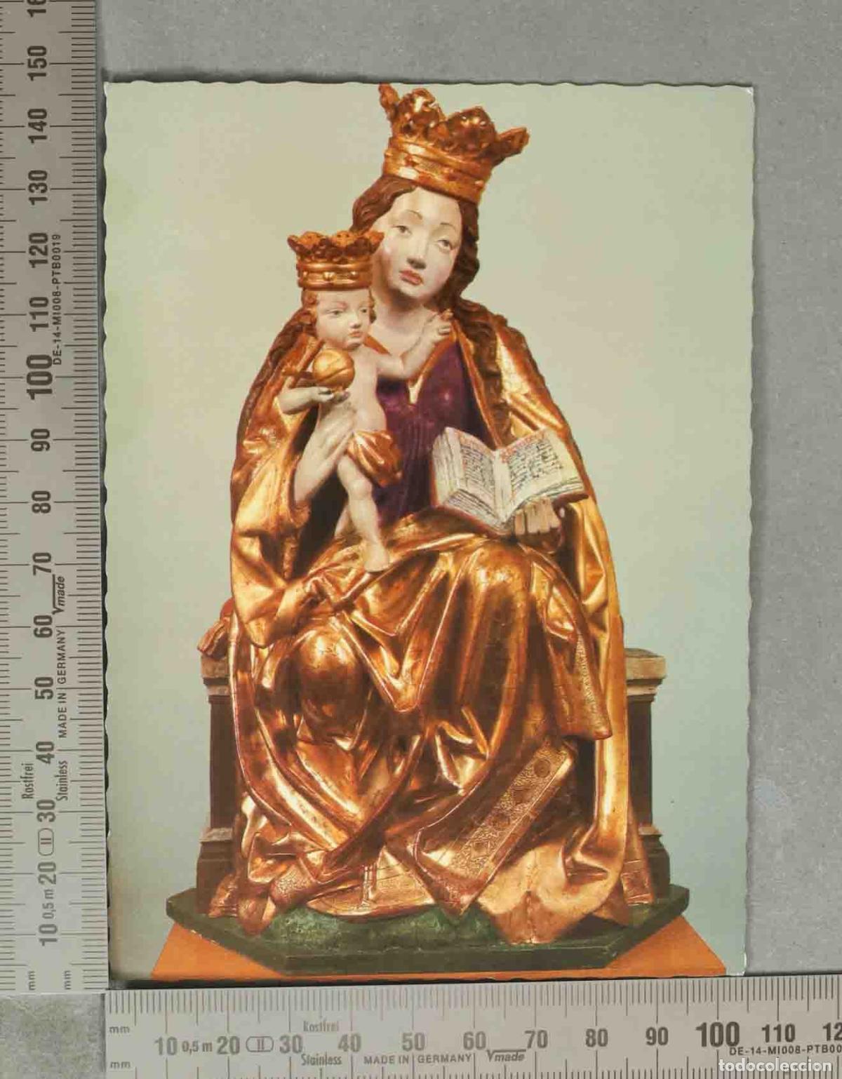 Cartoline: POSTAL. Bruck an der Glocknerstra&szlig;e. Pfarrkirche - Got. Gnadenbild Maria auf dem Eis