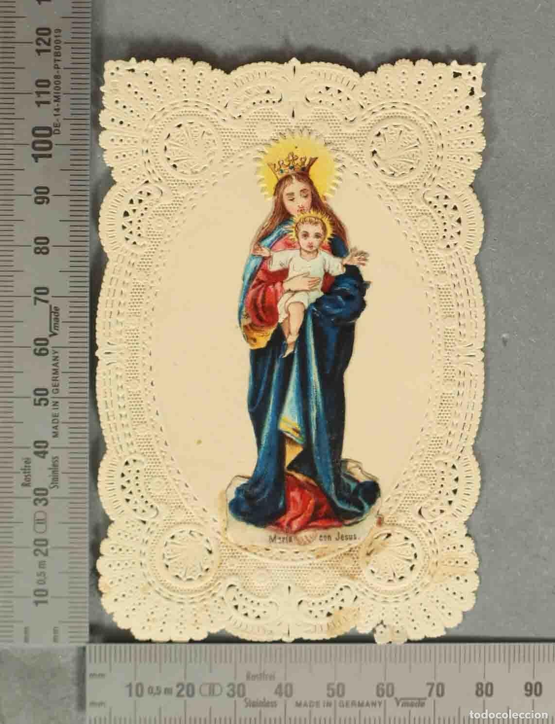 Postales: ESTAMPA. Maria cum Jesu - Puntilla VDA DE CUNILL