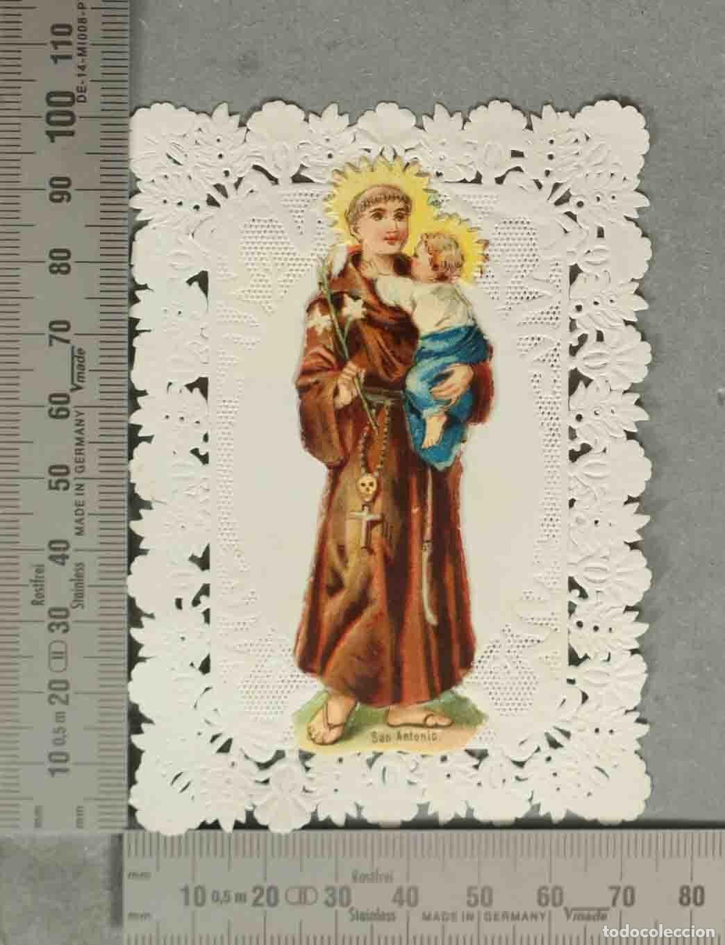 Postales: ESTAMPA. San Antonio de Padua - Puntilla calada troquelada CHOCOLATES LA ESPA&Ntilde;A