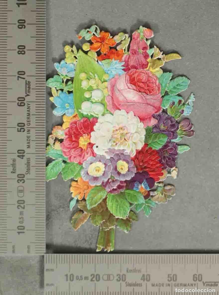Postales: ESTAMPA. Flores Vintage - Cromos Alemanes Troquelados - Scrap Recortables para Decoupage