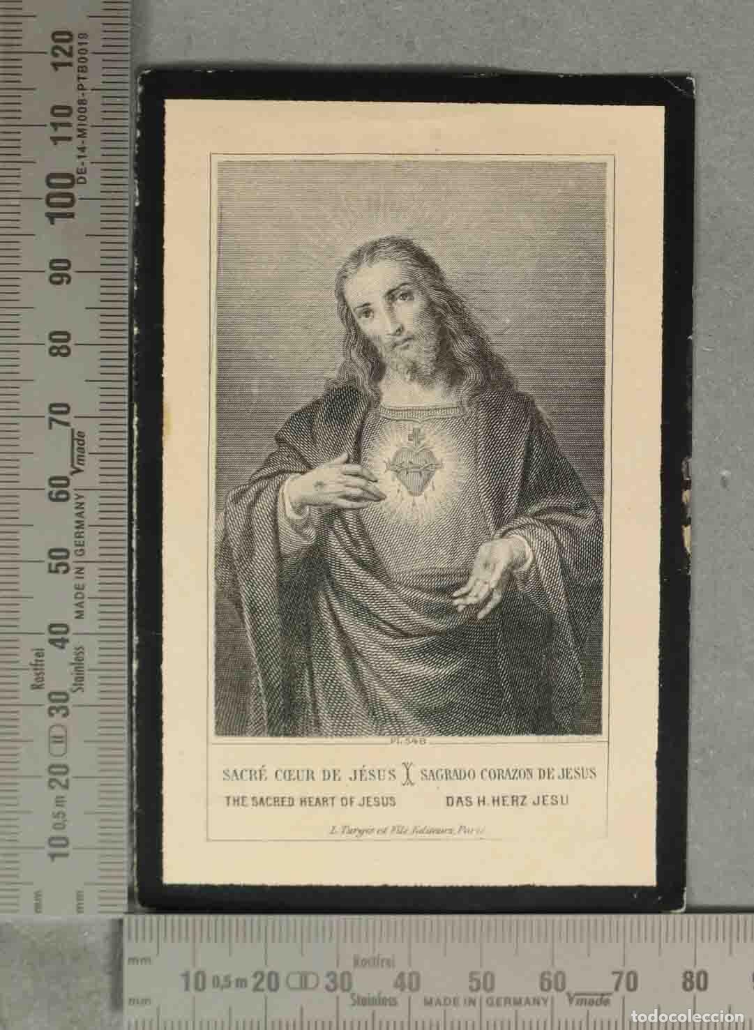 Postales: ESQUELA. Sagrado Coraz&oacute;n de Jes&uacute;s - Jos&eacute; Trevi&ntilde;o y Medrano TERRATENIENTE CAMPO CRIPTANA. 1902