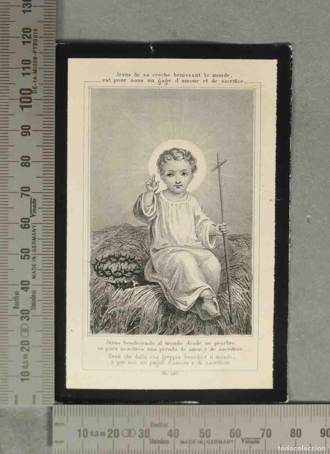 Postais: RESTO ESQUELA. Jes&uacute;s bendiciendo al mundo desde su pesebre