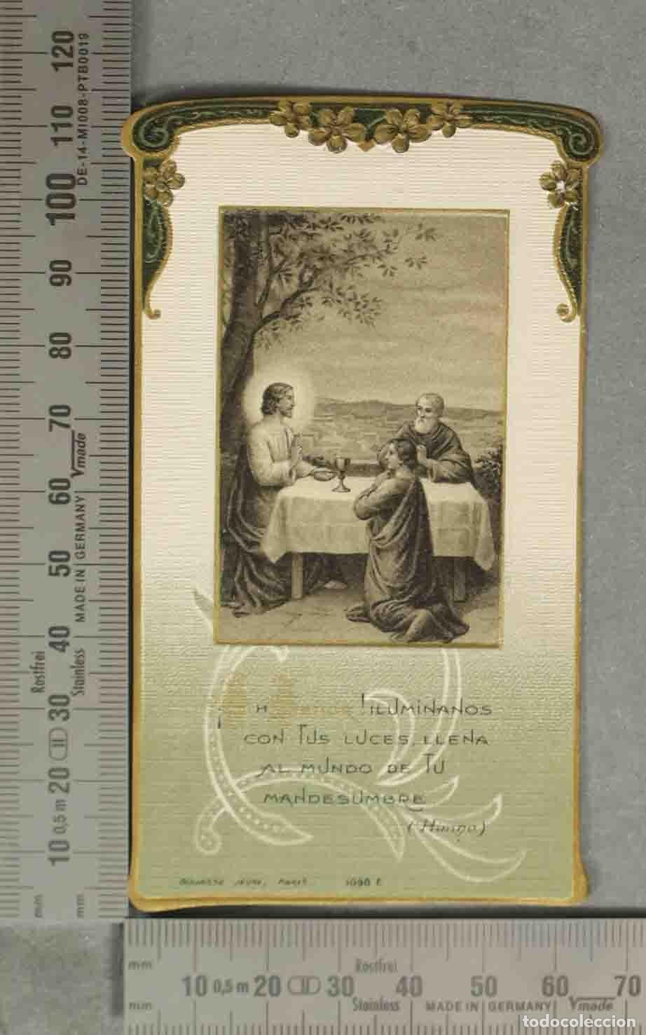 Postais: ESTAMPA. Oh Se&ntilde;or, iluminadnos con vuestra luz - PRIMERA COMUNION 1909 BARCELONA