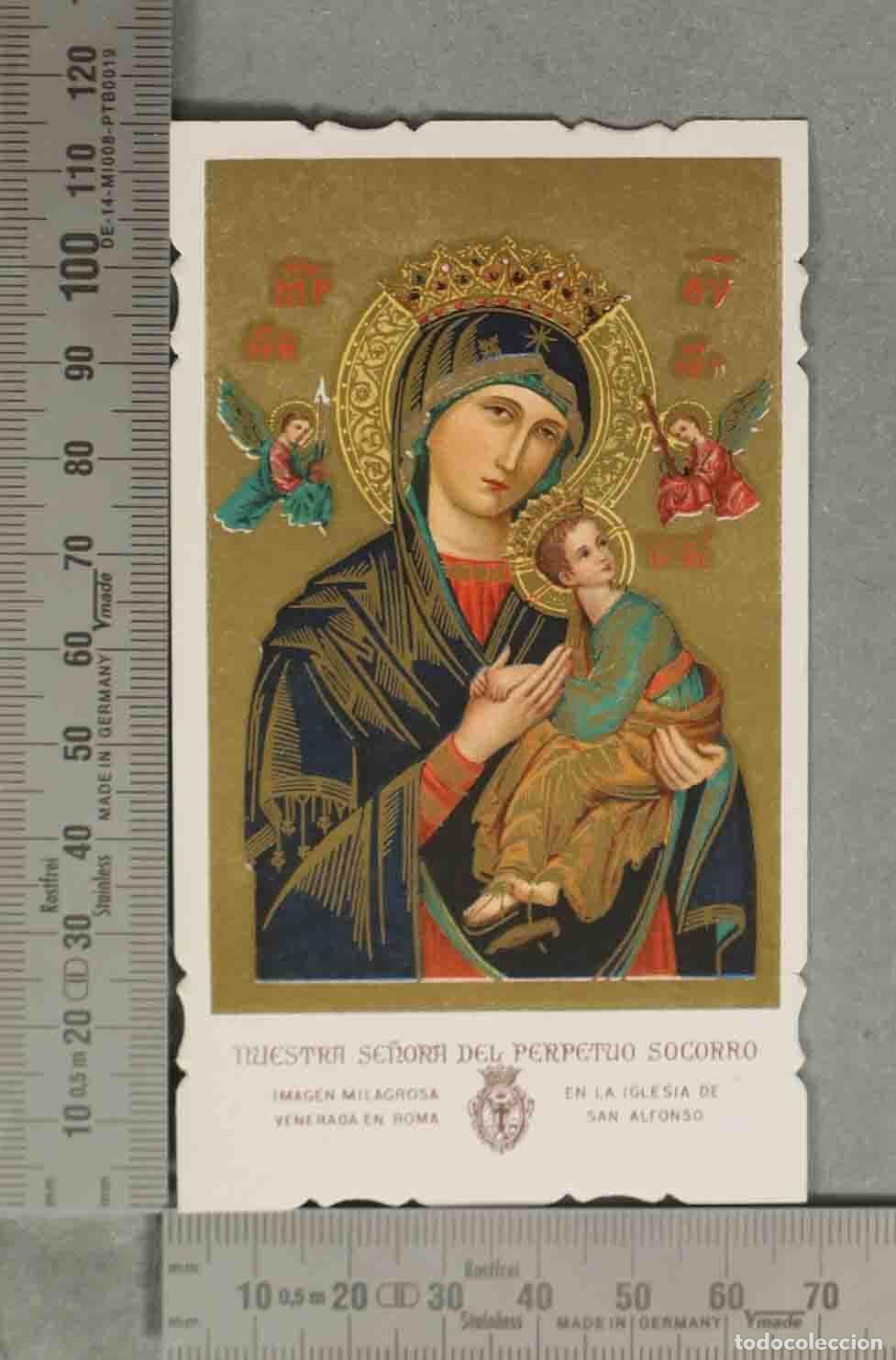 Postais: ESTAMPA. Nuestra Se&ntilde;ora del Perpetuo Socorro - Virgen con Ni&ntilde;o y &Aacute;ngeles