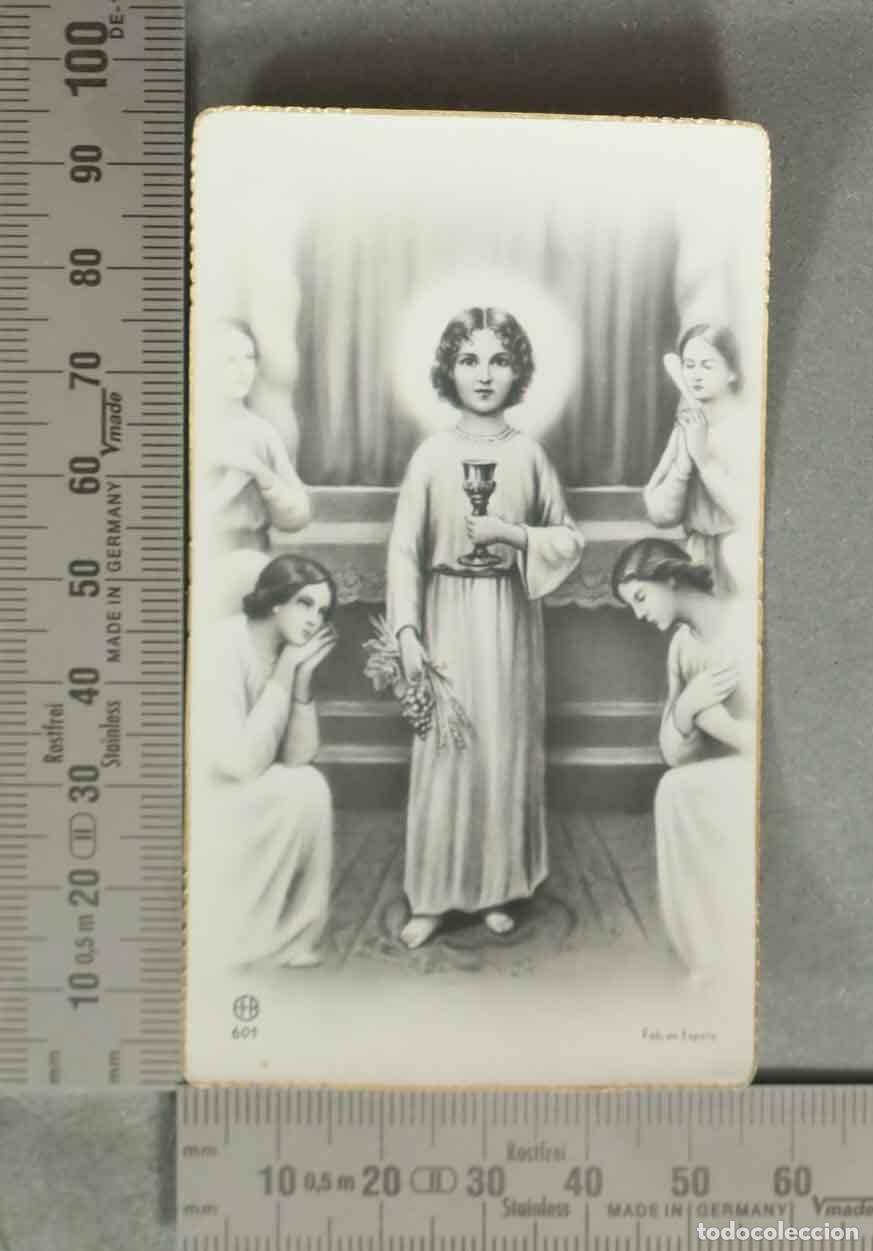 Cartoline: ESTAMPA. Ni&ntilde;o Jes&uacute;s de Praga - COMUNION ZARAGOZA 1942