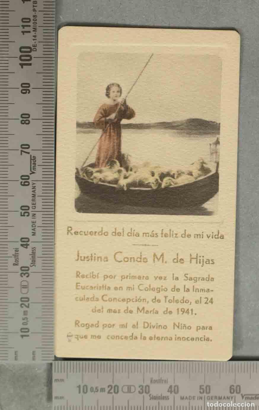 Cartoline: ESTAMPA. PRIMERA COMUNI&Oacute;N - Colegio de la Inmaculada Concepci&oacute;n - Toledo 1941