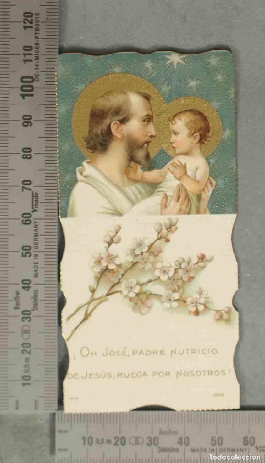 Postais: ESTAMPA. San Jos&eacute; con el Ni&ntilde;o Jes&uacute;s - Oh Jos&eacute;, padre nutricio de Jes&uacute;s PRIMERA COMUNION 1921