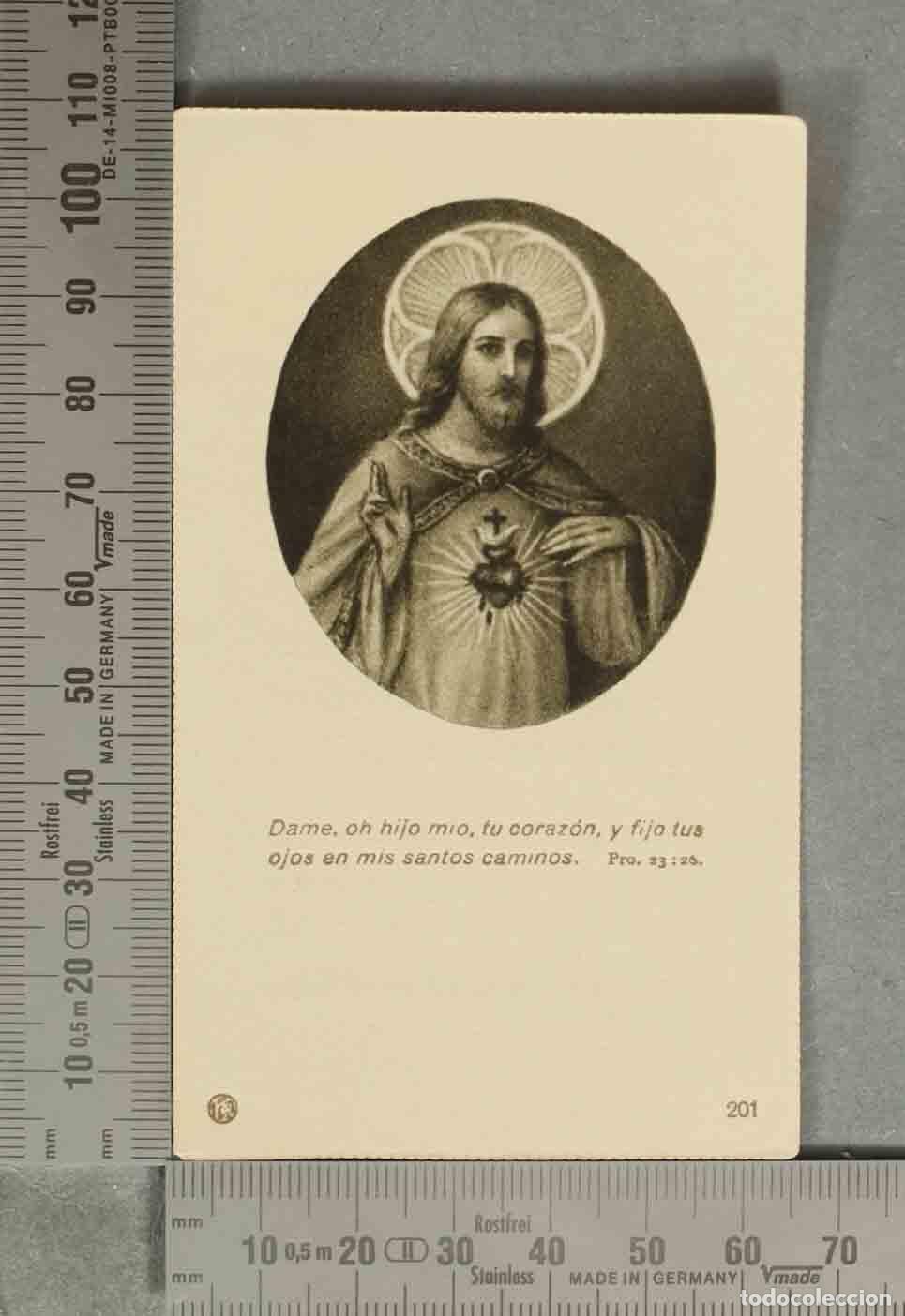 Cartoline: ESTAMPA. Sagrado Coraz&oacute;n de Jes&uacute;s - Proverbios 23, 26