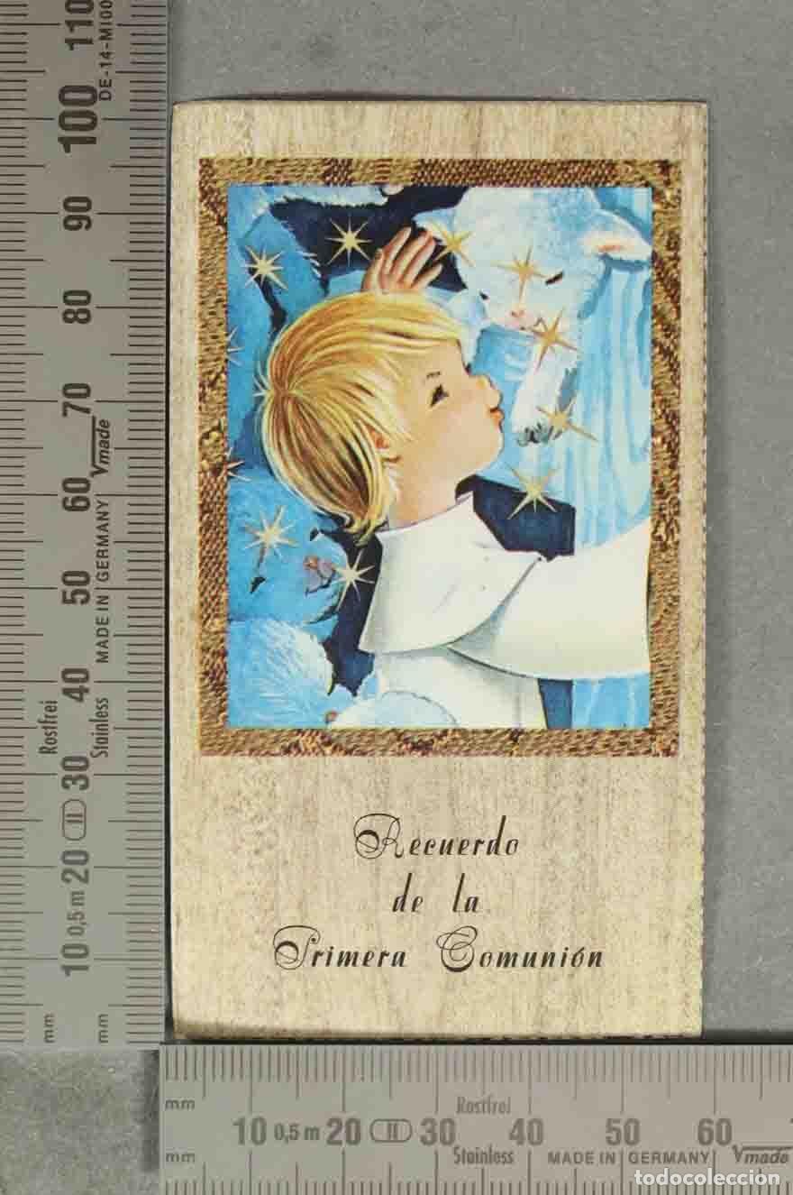 Postales: ESTAMPA. Recuerdo de la Primera Comuni&oacute;n - Ni&ntilde;o con cordero pascual PRIMERA COMUNION. 1972 MADRID