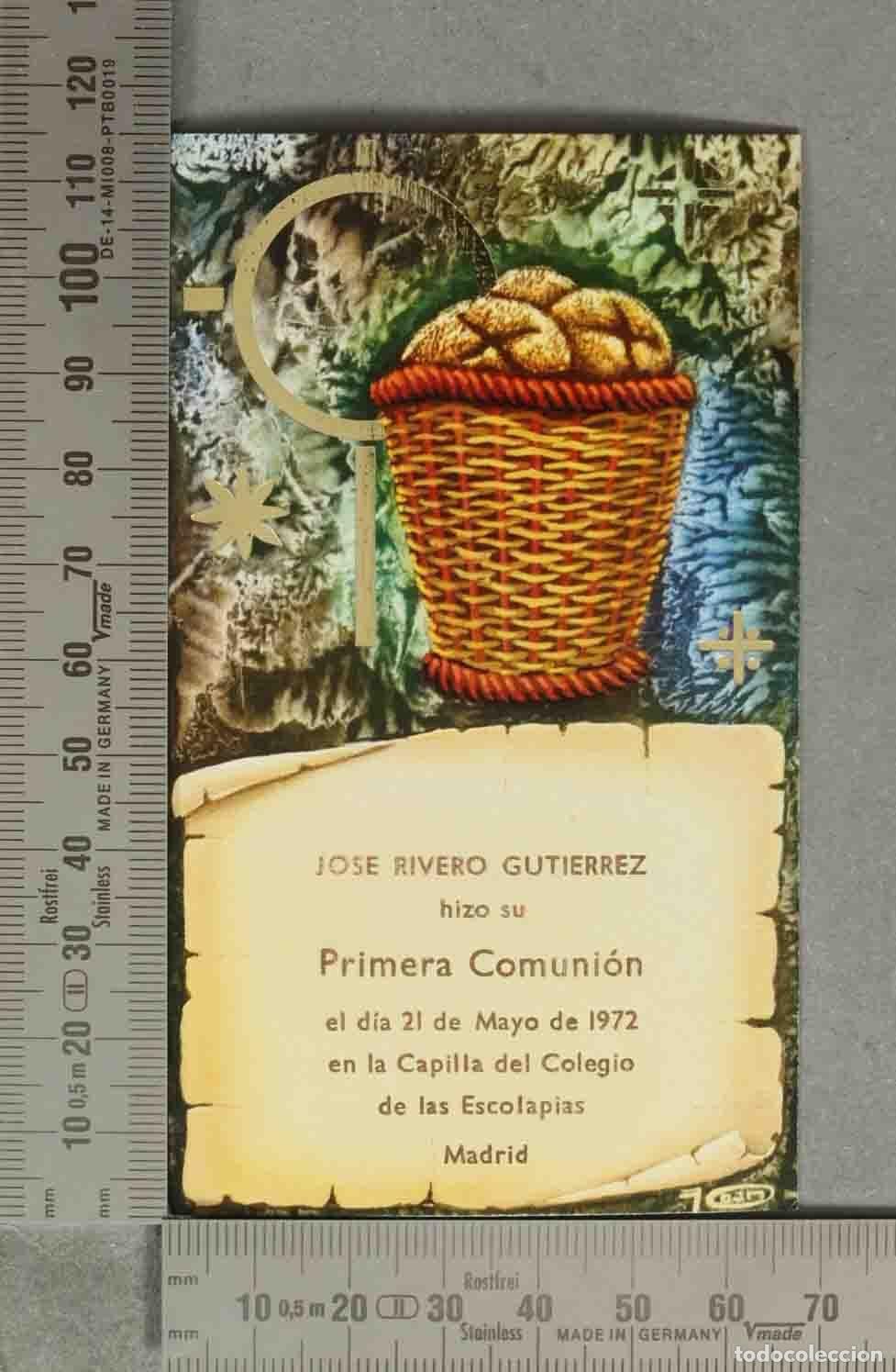 Postales: ESTAMPA. Primera Comuni&oacute;n - Colegio de las Escolapias 1972 MADRID