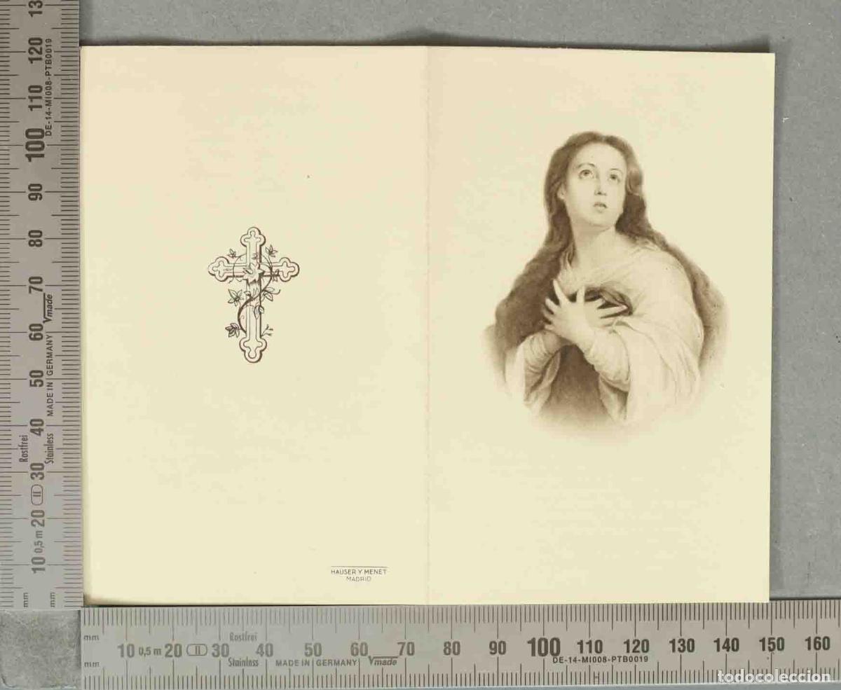 Cartoline: ESQUELA DIPTICO. MUJER. CON RETRATO. 1946. 28 A&Ntilde;OS