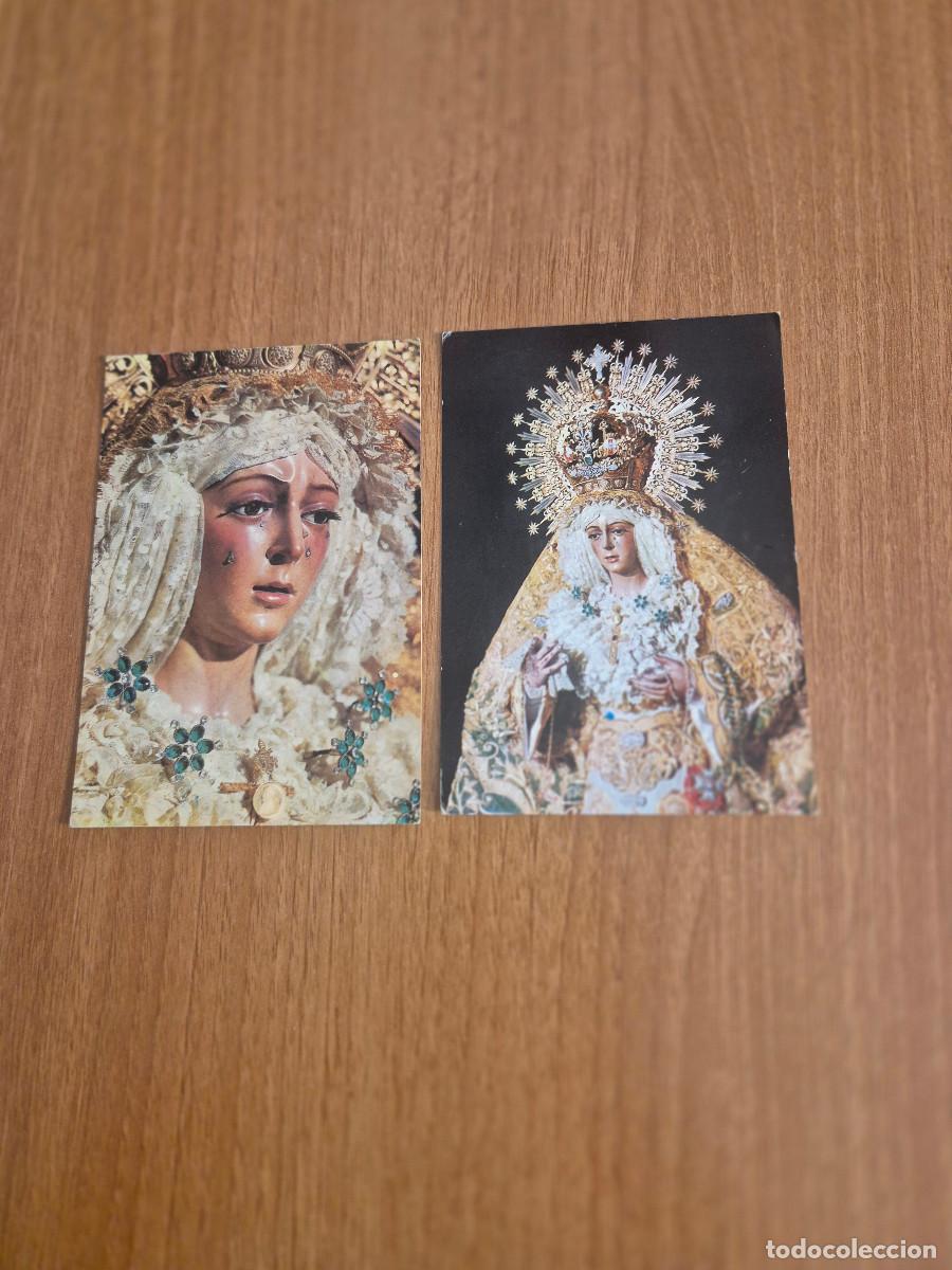 Postales: LOTE 2 POSTALES, VIRGEN DE LA ESPERANZA MACARENA SIN CIRCULAR.