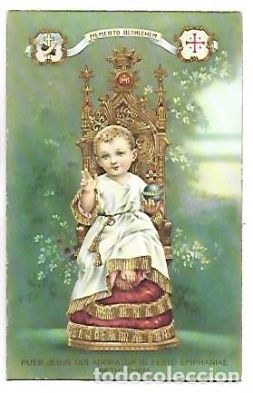 Postales: &rdquo; MEMENTO BETHLEHEM &rdquo;, PUER JESUS QUI ADORATUR IN FESTO EPIPHANIAE .- BETHLEHEM