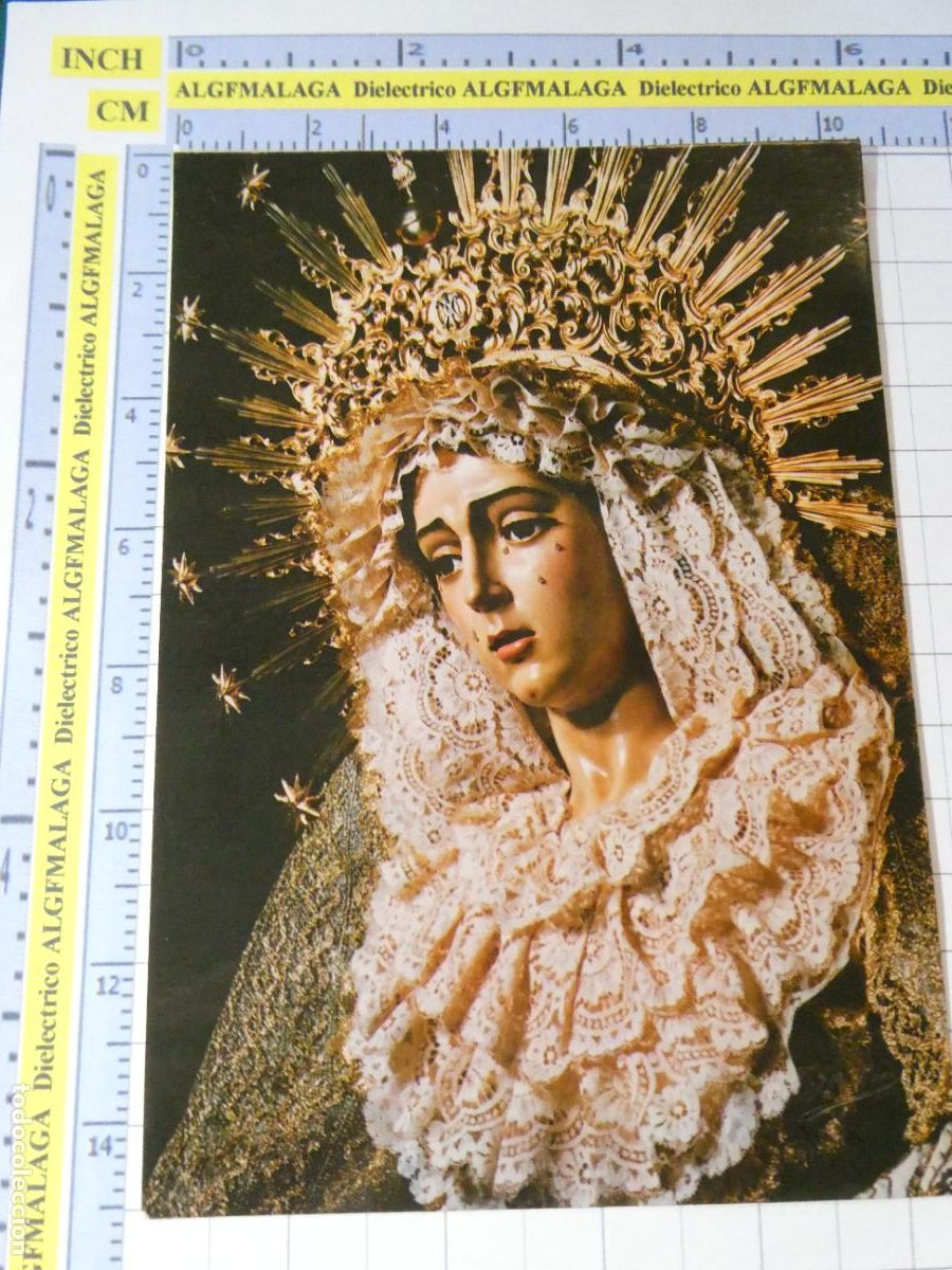 Postales: TARJETA POSTAL RELIGIOSA SEMANA SANTA. M&Aacute;LAGA A&Ntilde;O 1986. BENDICI&Oacute;N MAR&Iacute;A L&Aacute;GRIMAS Y FAVORES 2220