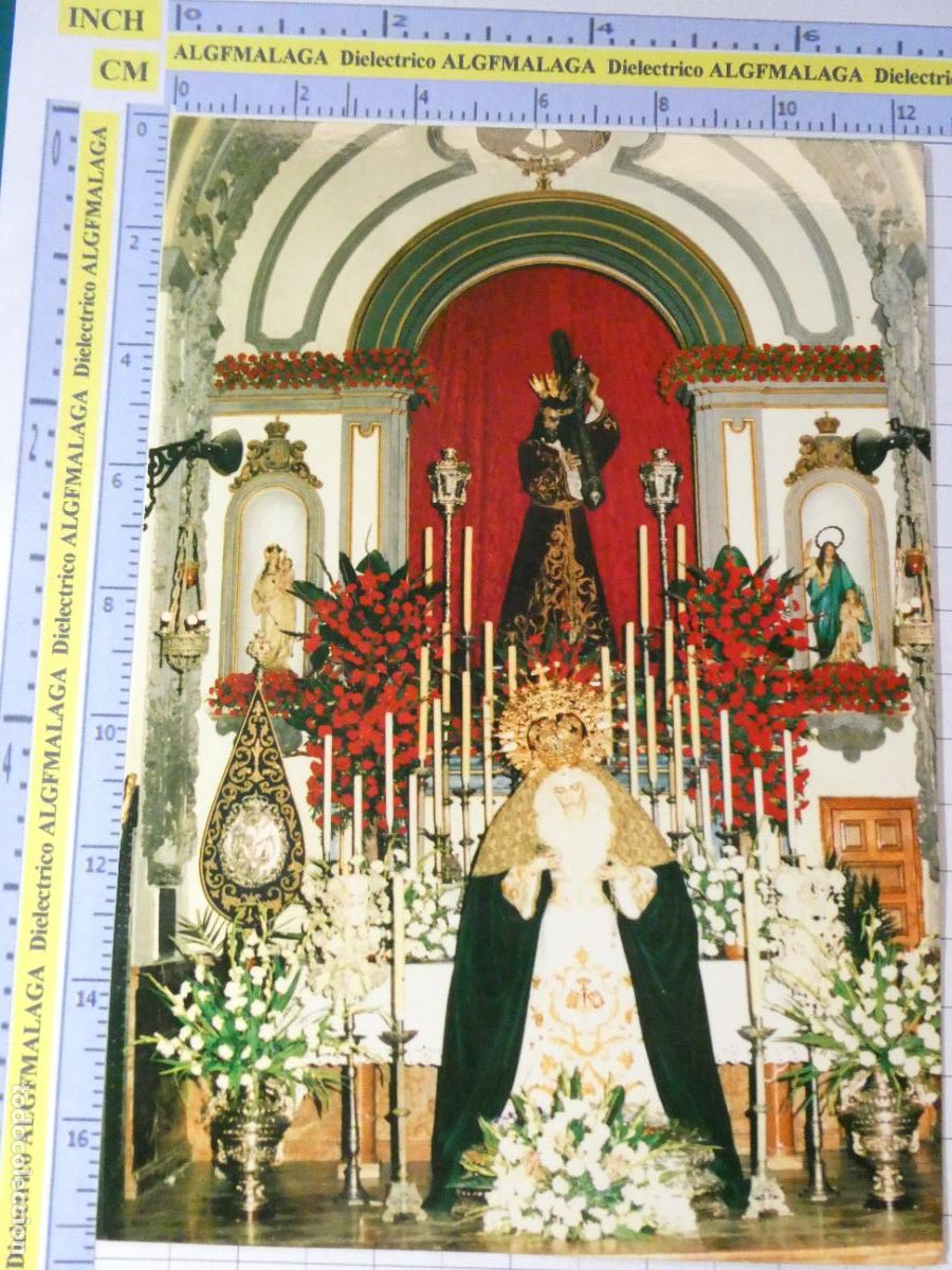 Postales: TARJETA POSTAL RELIGIOSA SEMANA SANTA. M&Aacute;LAGA NUESTRO PADRE JESUS EL RICO HERMANDAD EL RICO. F55