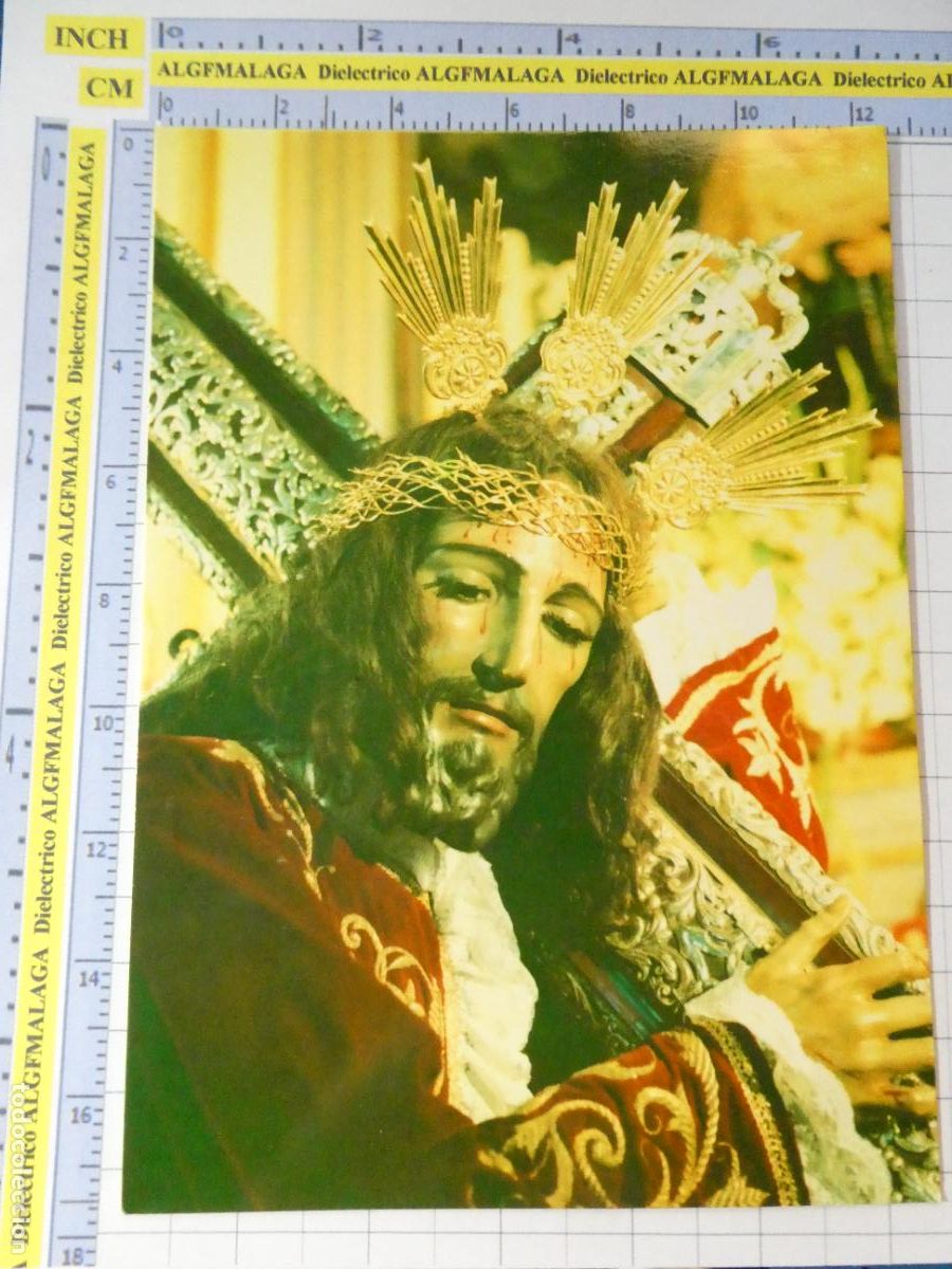 Postales: TARJETA POSTAL RELIGIOSA SEMANA SANTA. M&Aacute;LAGA NUESTRO PADRE JESUS EL RICO HERMANDAD EL RICO. F56