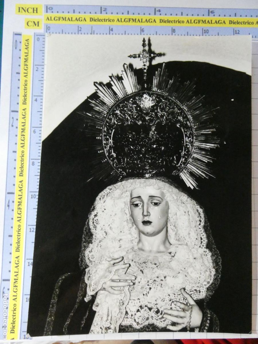 Postales: FOTO FOTOGRAF&Iacute;A RELIGIOSA SEMANA SANTA. VIRGEN A DETERMINAR. POSIBLEMENTE ALMER&Iacute;A SEVILLA M&Aacute;LAGA F57