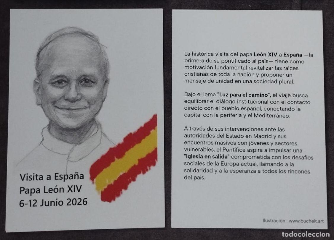 Postkarten: Postales conmemorativas visita papa Le&oacute;n XIV (Lote de 5)