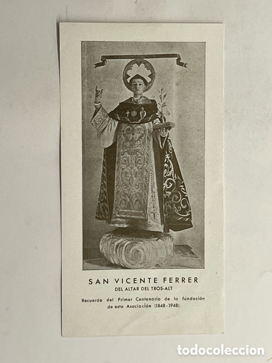 Postales: SAN VICENTE FERRER DEL ALTAR DEL TROS-ALT Recuerdo del Primer Centenario de la fundaci&oacute;n..