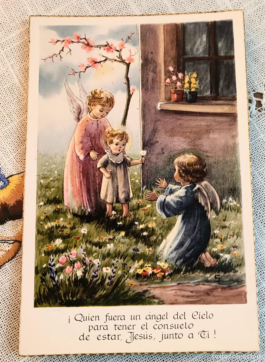 Postales: POSTAL | NI&Ntilde;O CON ANGELITOS