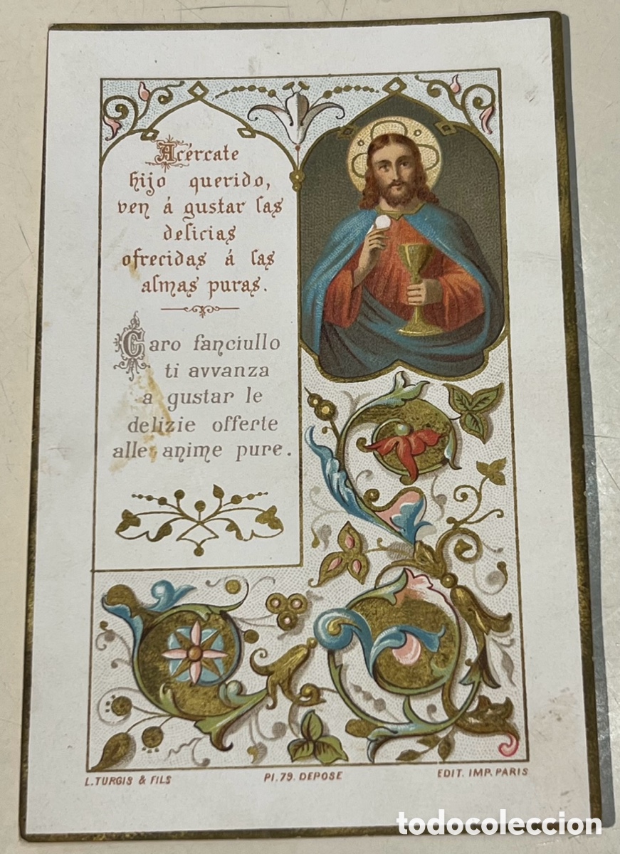 Postales: Estampa Religiosa. Ed. Par&iacute;s. A&ntilde;os 50.