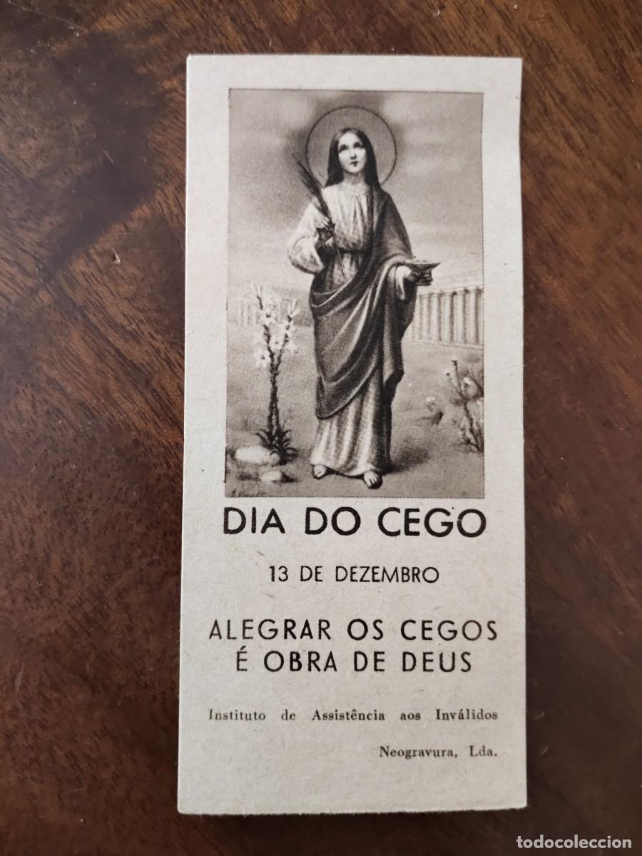 Postales: Recordatorio de Santa Luc&iacute;a de Siracusa. D&iacute;a del Ciego. Portugal. Antiguo.