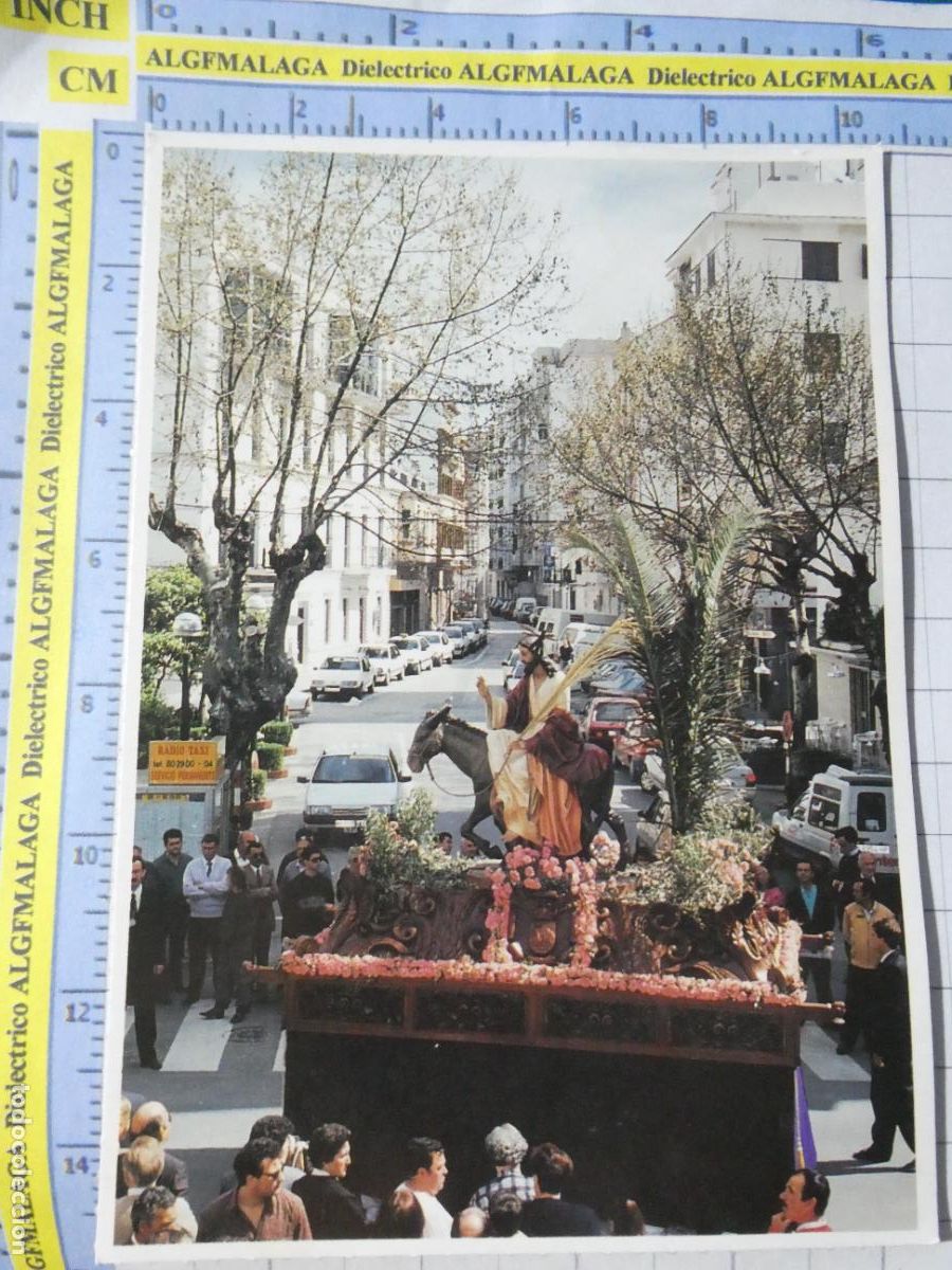 Postcards: POSTAL RELIGIOSA SEMANA SANTA DE M&Aacute;LAGA. A&Ntilde;OS 90. 201 ESTEPONA JESUS ENTRADA JERUSALEN. 1313