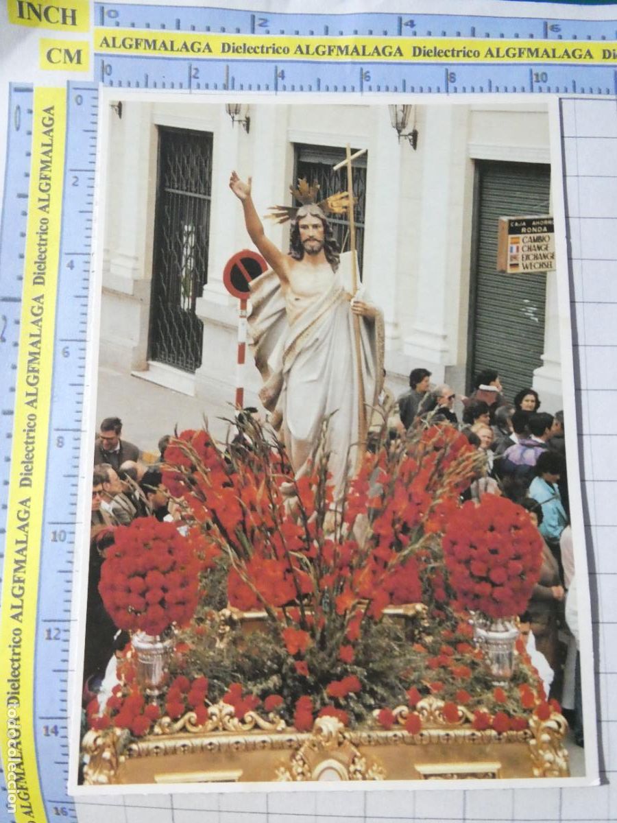 Postcards: POSTAL RELIGIOSA SEMANA SANTA DE M&Aacute;LAGA. A&Ntilde;OS 90. 186 RONDA CRISTO RESUCITADO. 1315